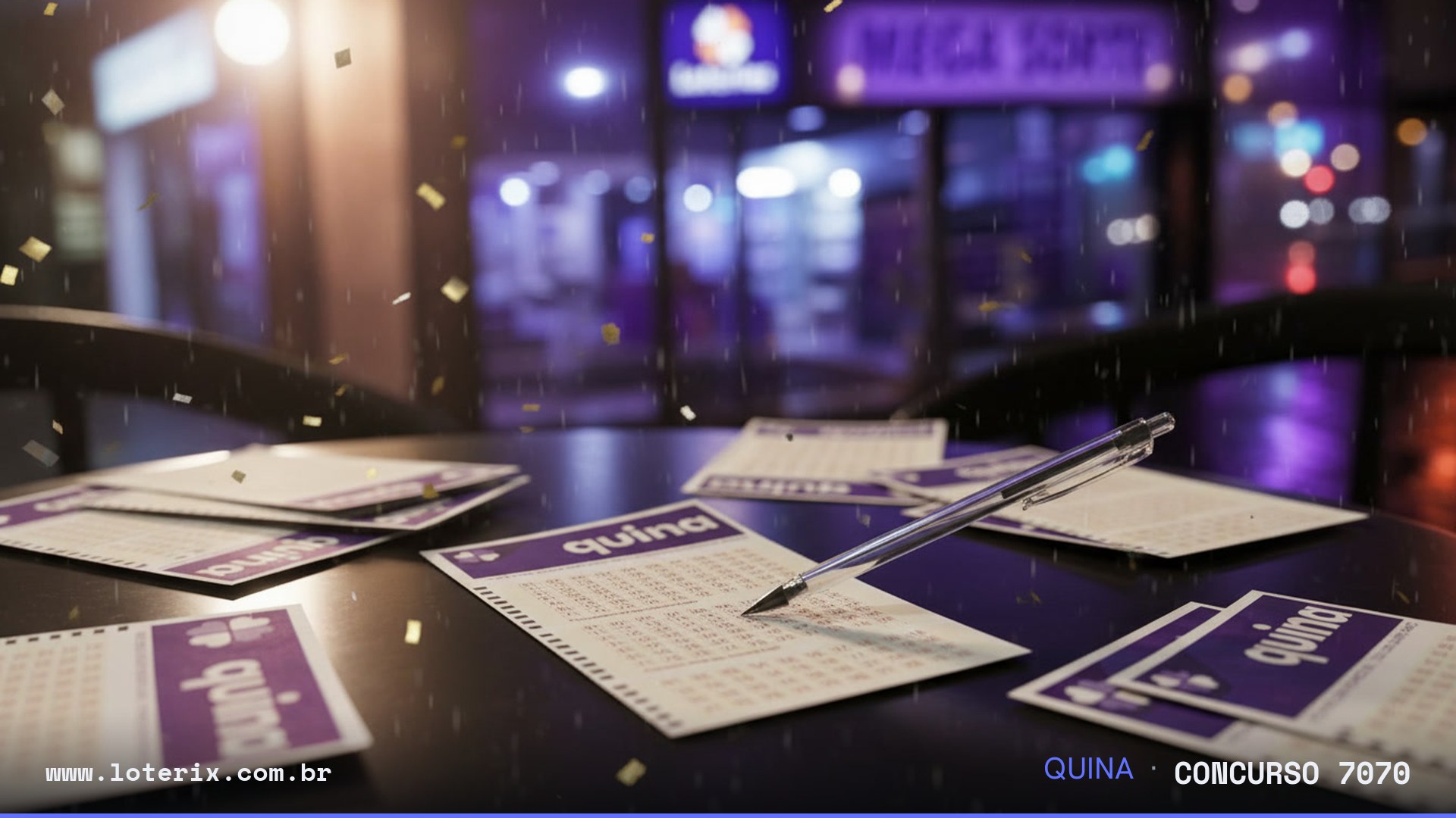Dezenas sorteadas da Quina 7070: 15, 31, 36, 64, 74