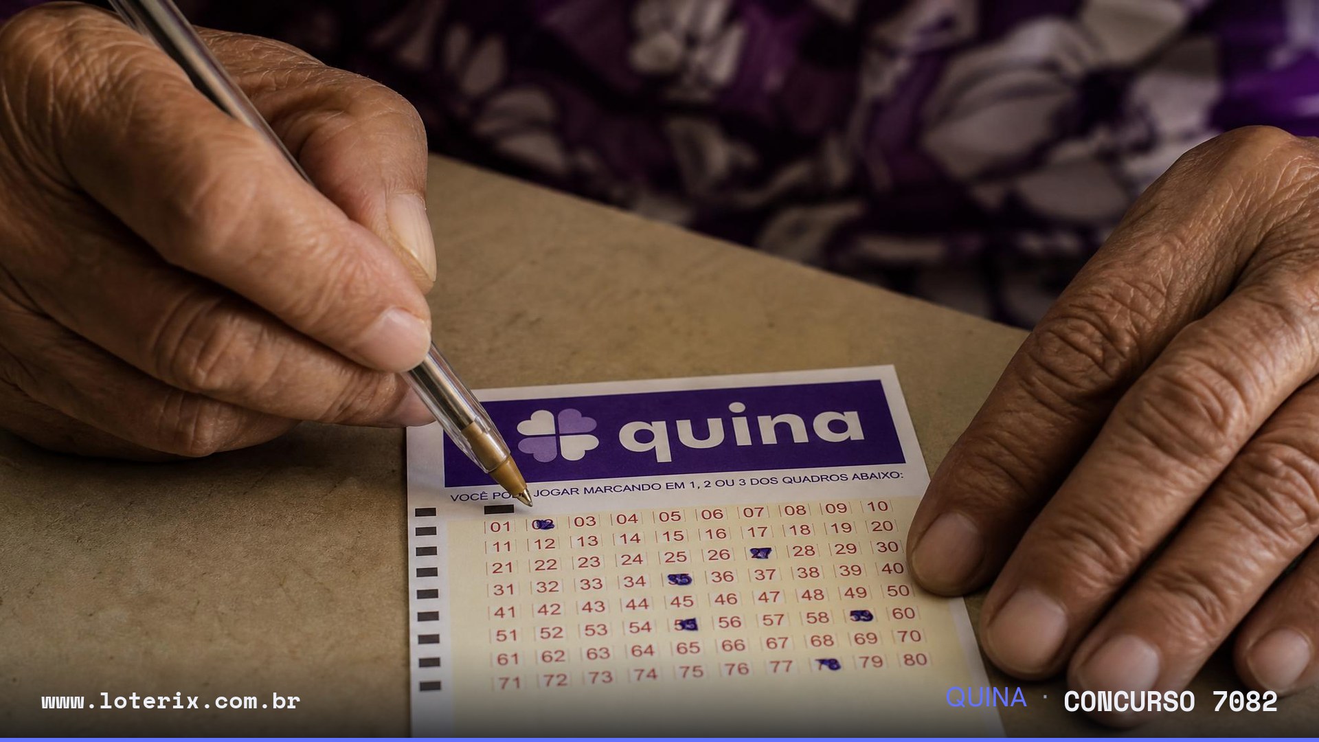 Dezenas sorteadas da Quina 7082: 17, 38, 50, 63, 78